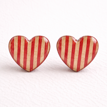 Red Heart Studs
