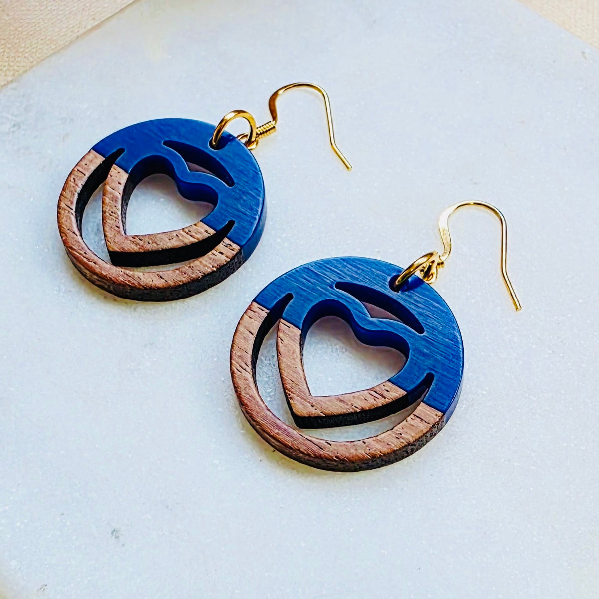 Purple Heart Cutout Dangles