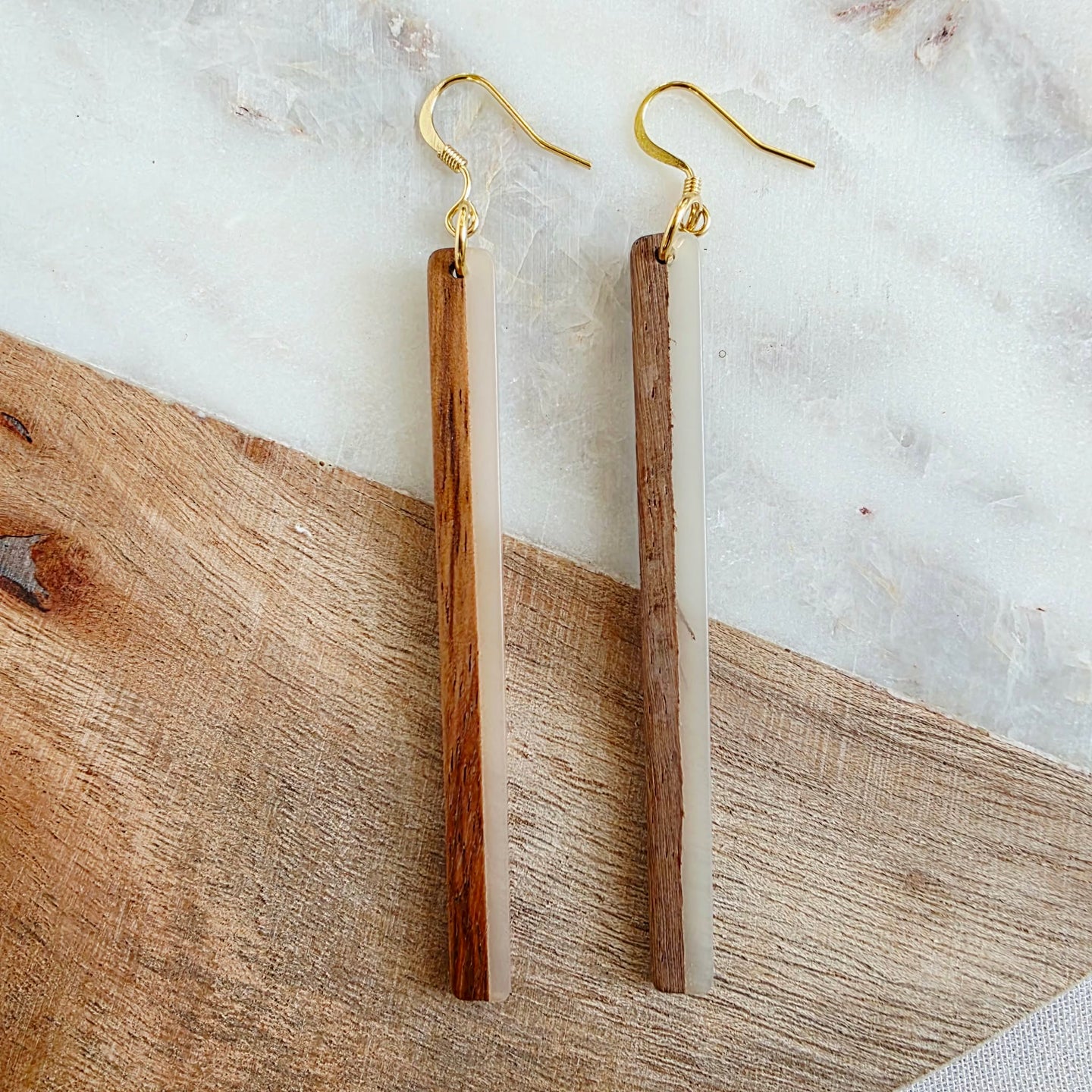 Clear Wood Bar Dangles