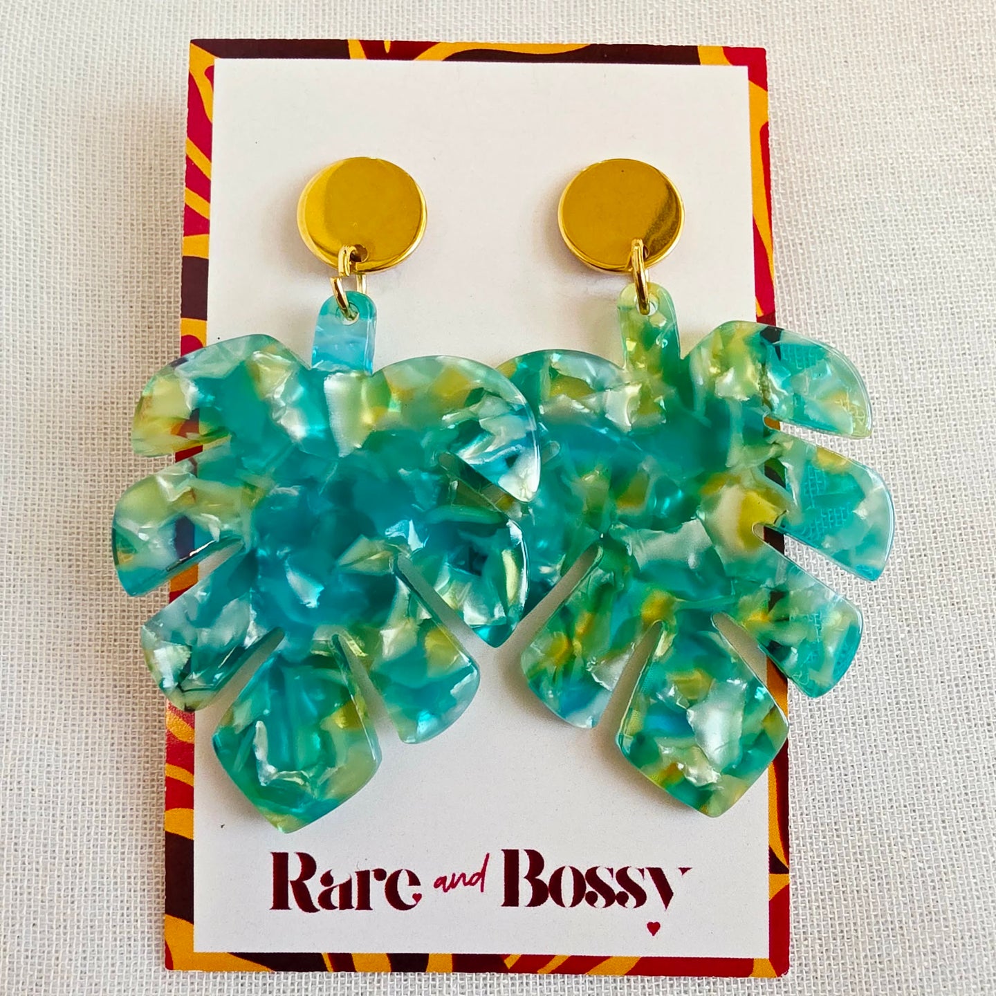 Green Leaf Marbled Dangles