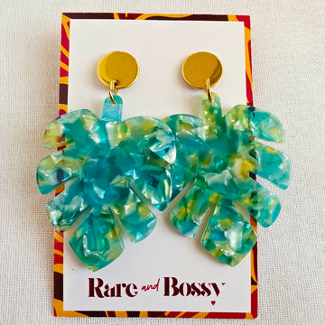 Green Leaf Marbled Dangles