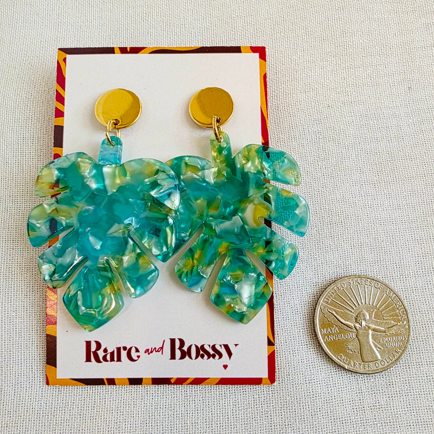 Green Leaf Marbled Dangles