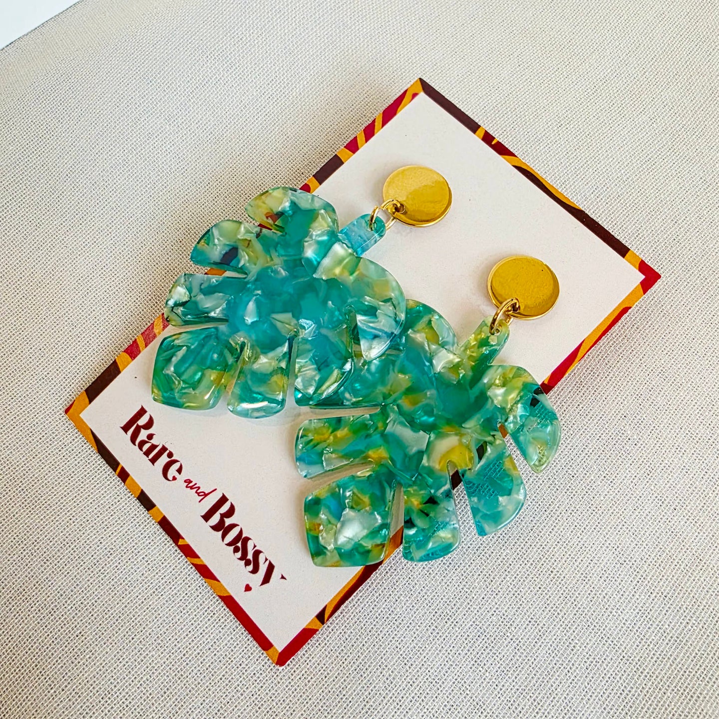 Green Leaf Marbled Dangles