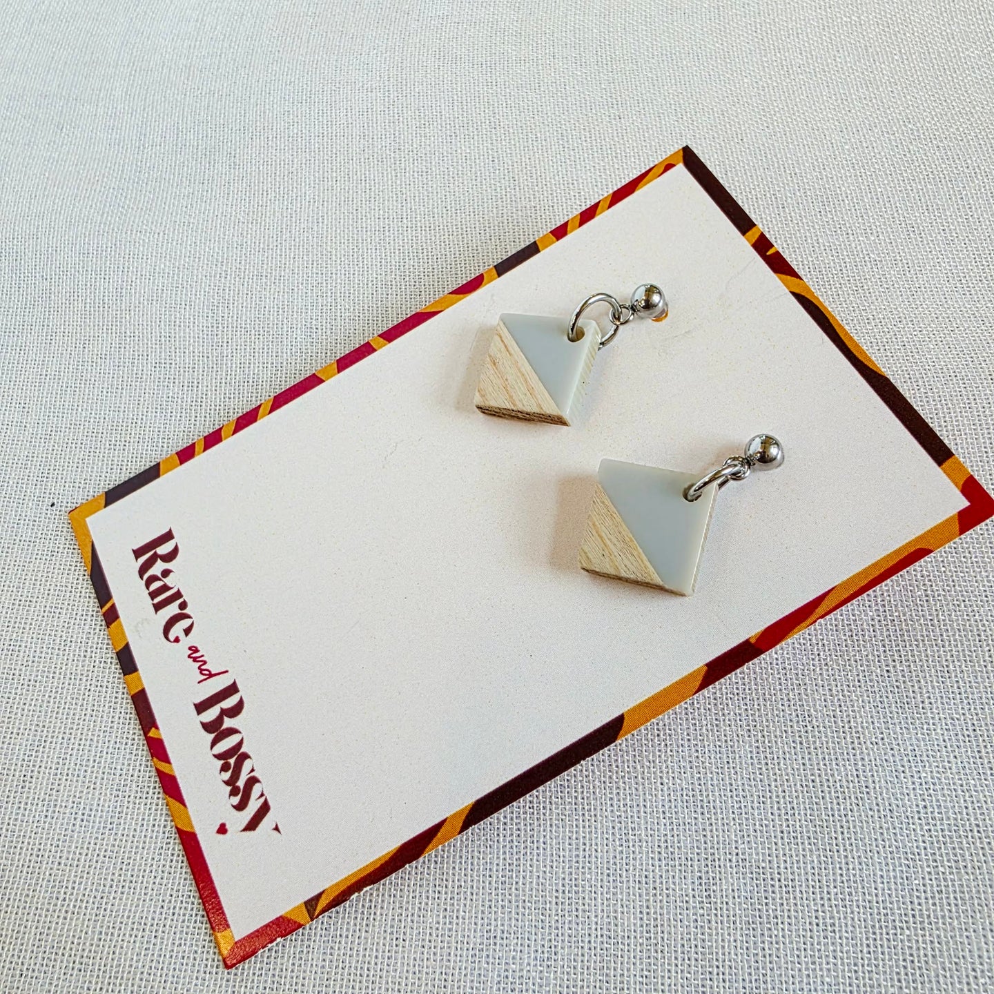 Frosted Blue Diamond Dangles