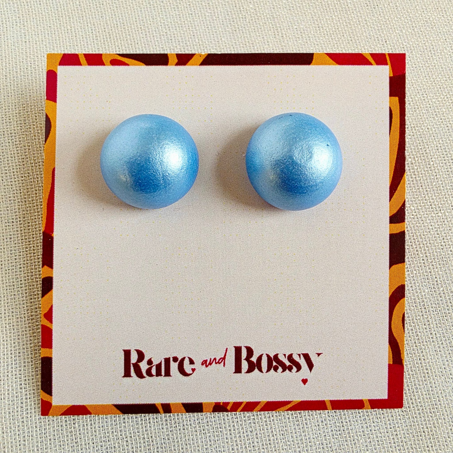 Sky Blue Pearl Studs