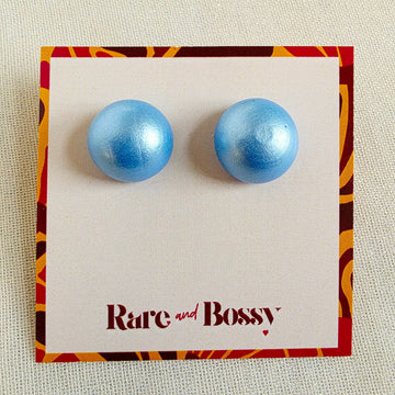 Sky Blue Pearl Studs