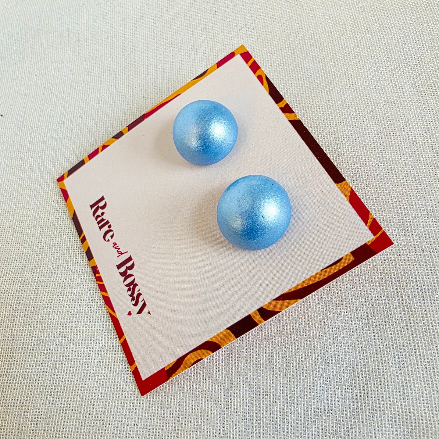 Sky Blue Pearl Studs