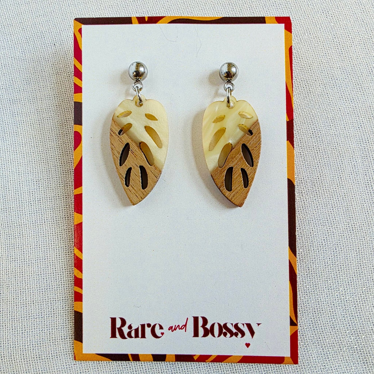 Ivory Mini Leaf Dangles