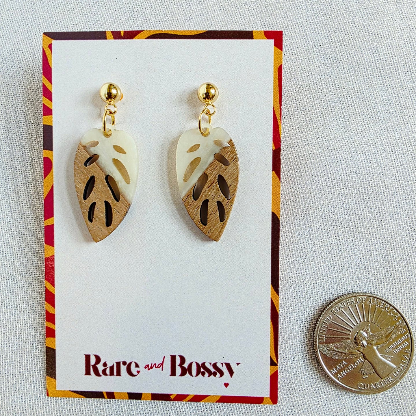 Ivory Mini Leaf Dangles