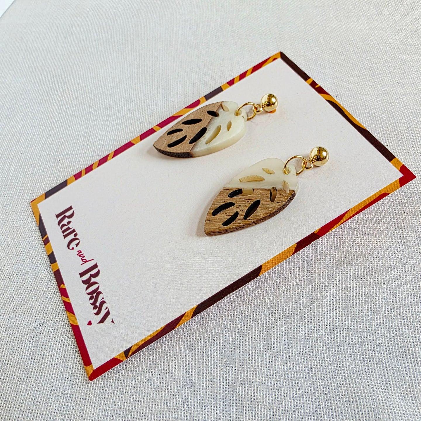 Ivory Mini Leaf Dangles