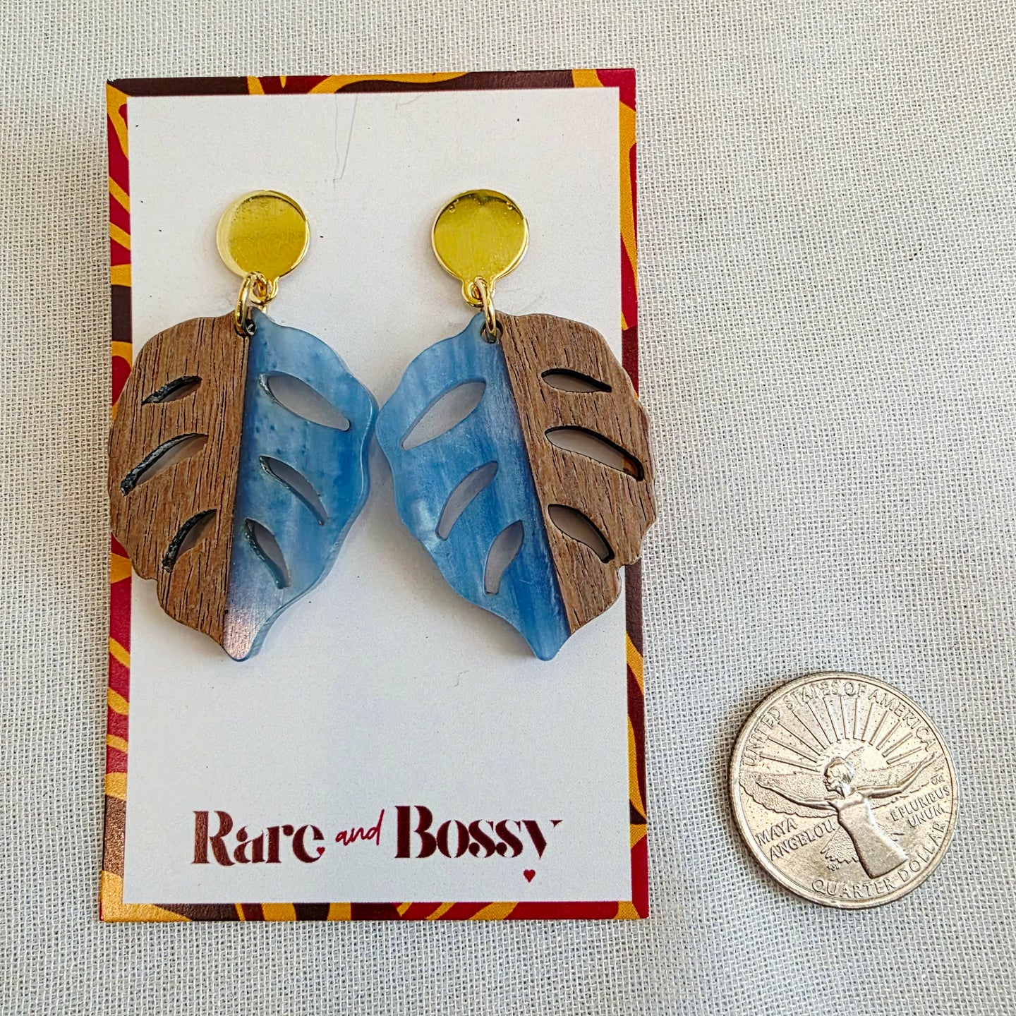 Blue Leaf Dangles