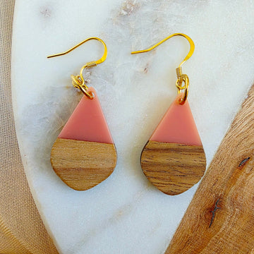 Blush Pink Teardrop Dangles
