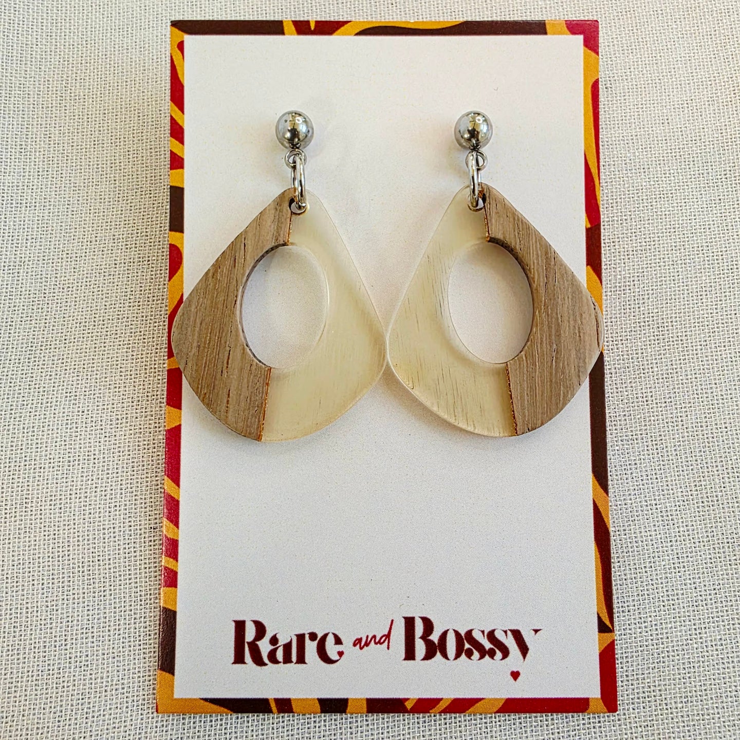 Clear Open Teardrop Dangles Dr. Amy