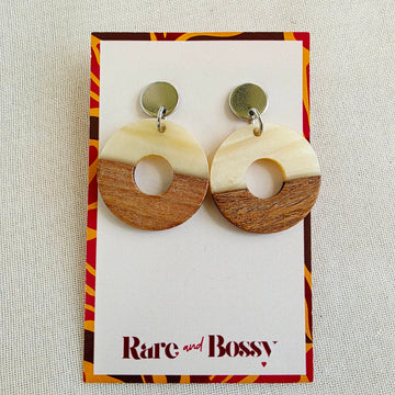 Ivory Open Circle Dangles
