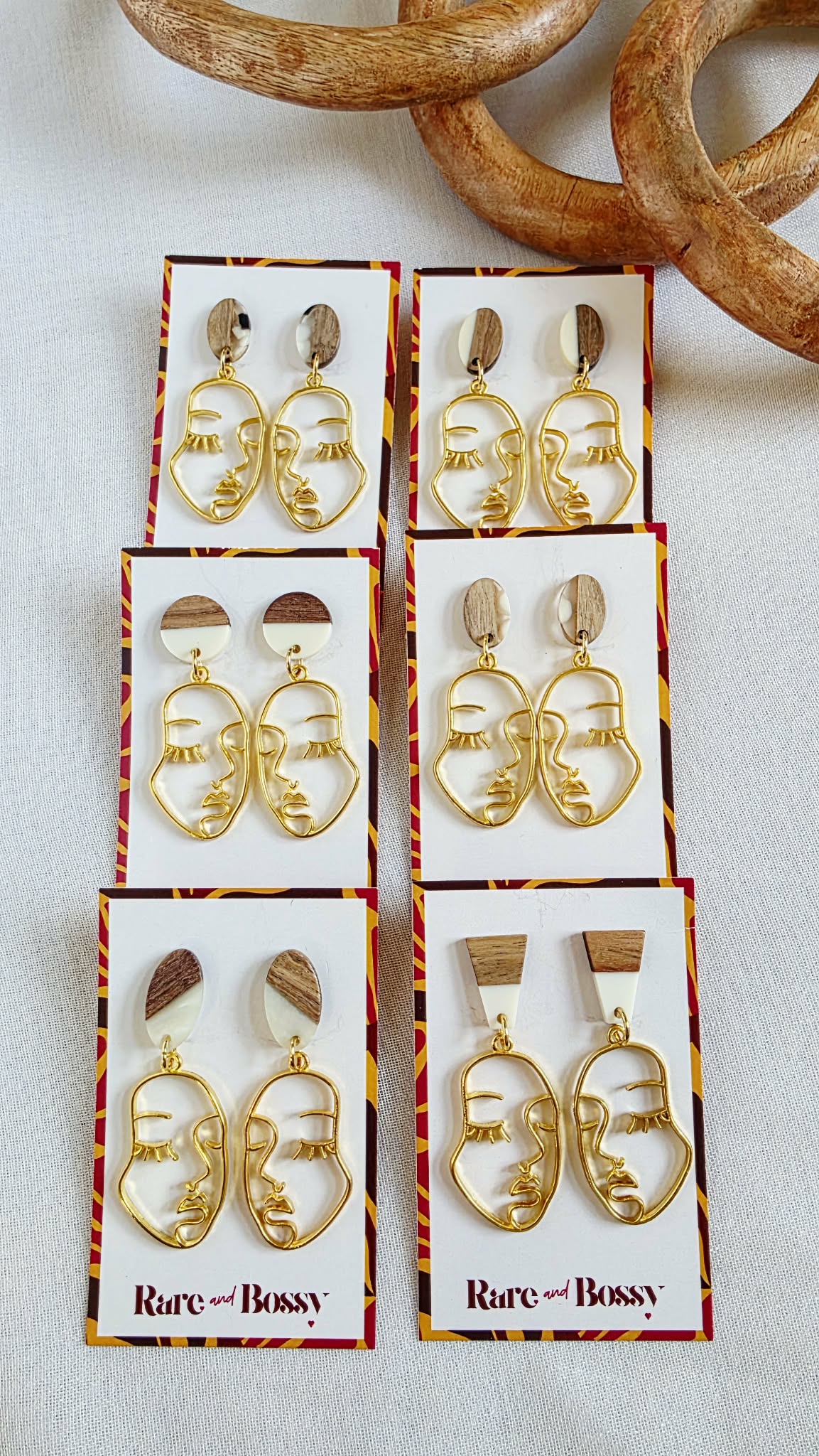 White Top Face Dangles