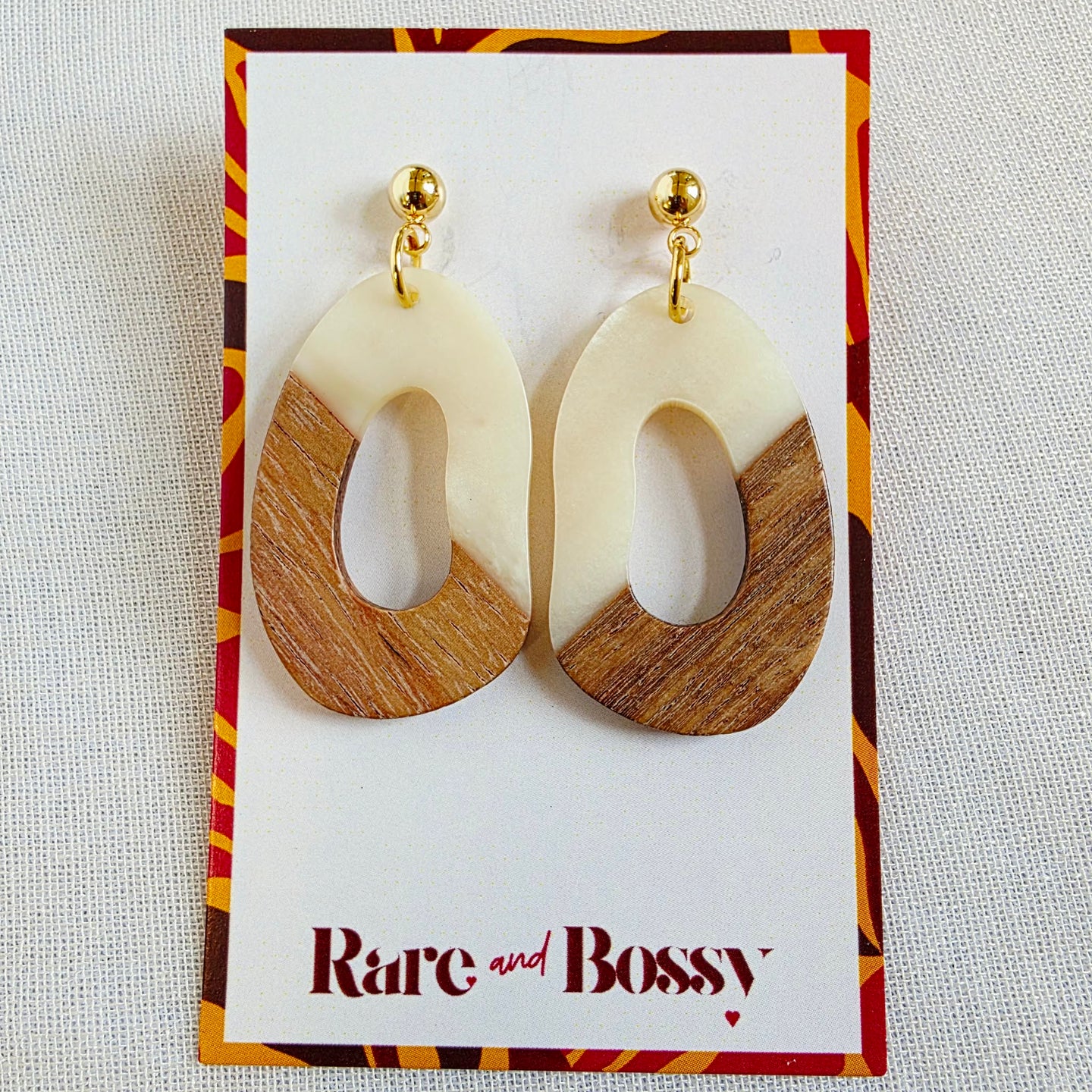 Ivory Open Oval Dangles