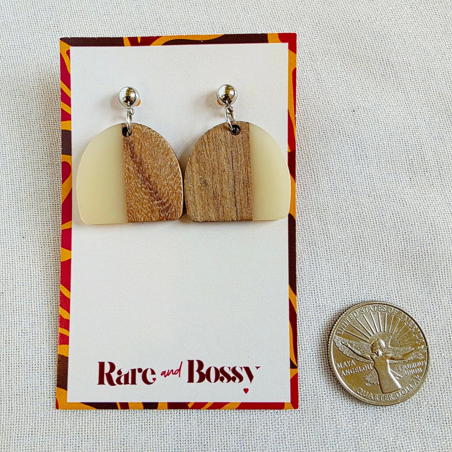 Ivory Half Circle Dangles