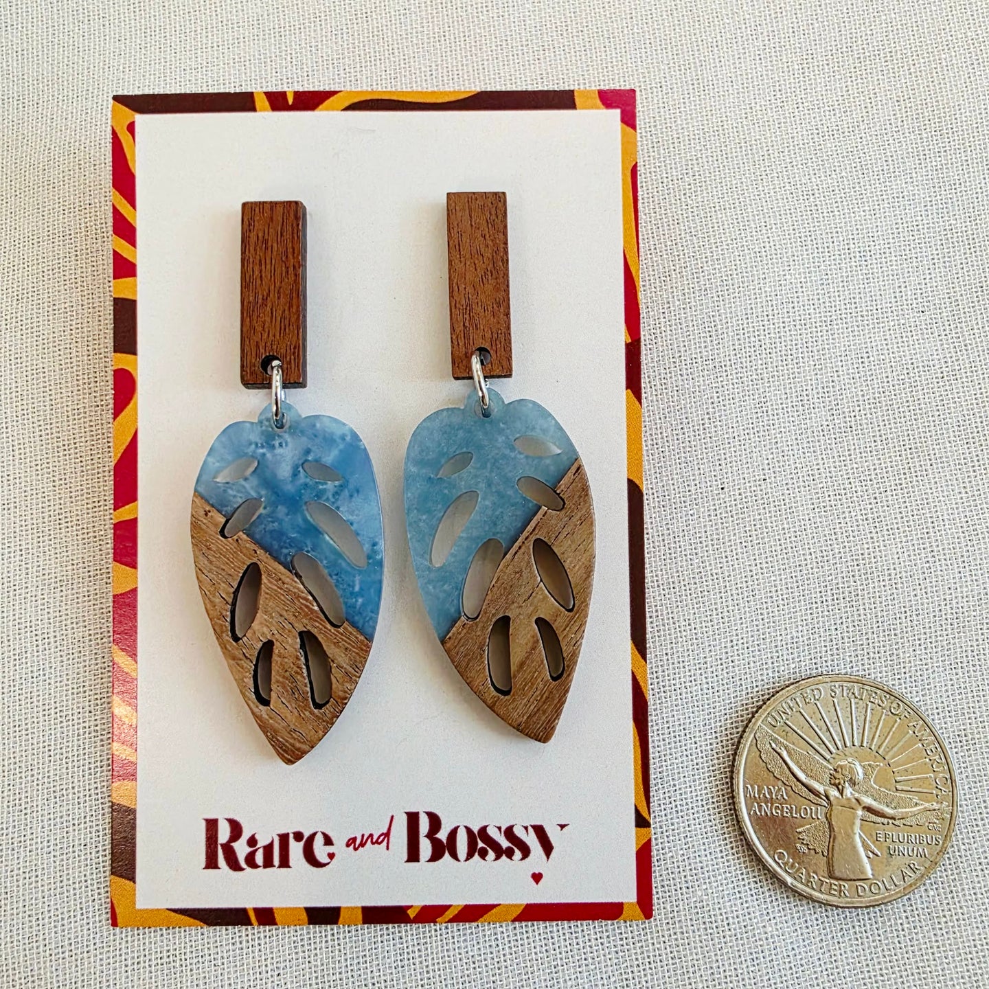 Blue Leaf Walnut Dangles
