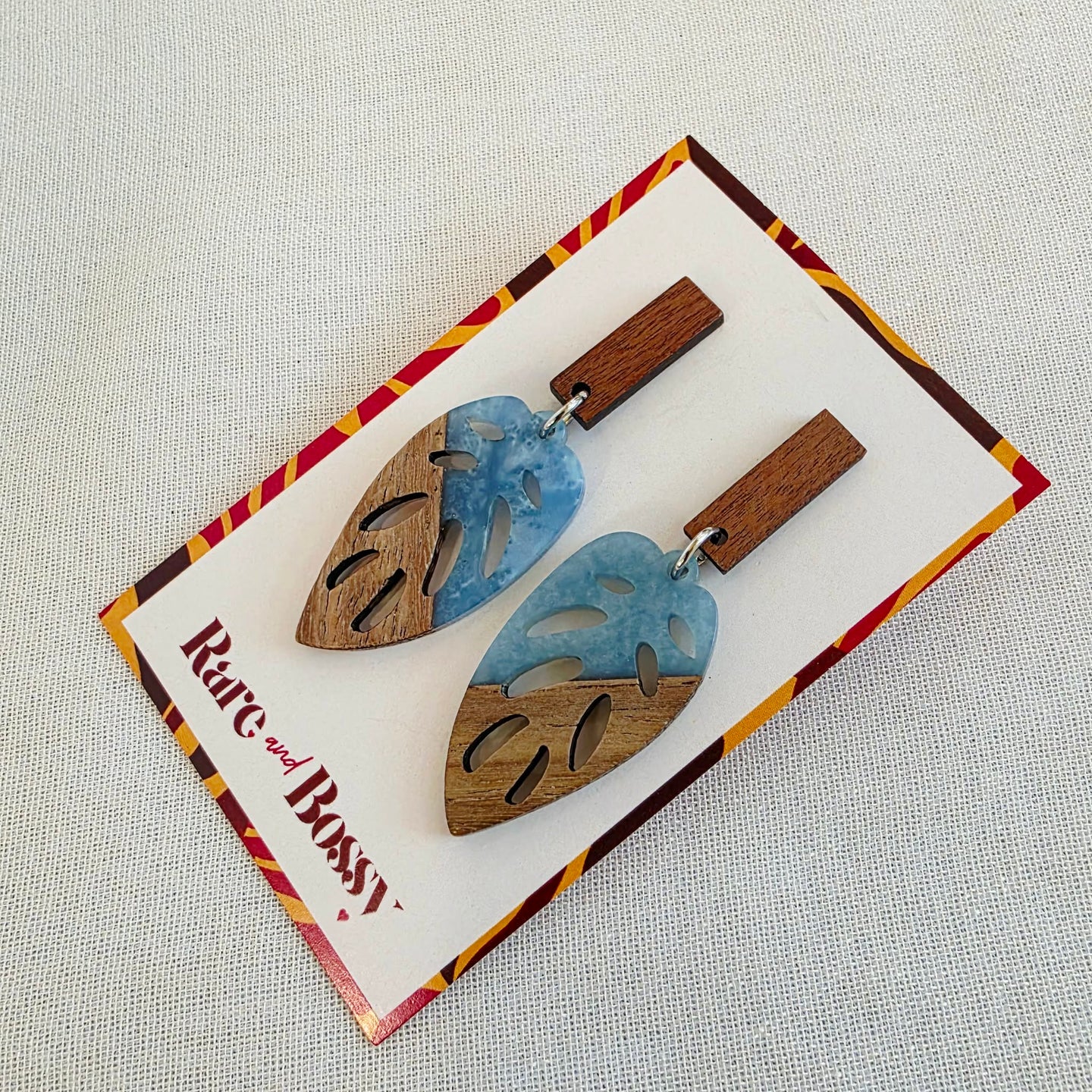 Blue Leaf Walnut Dangles