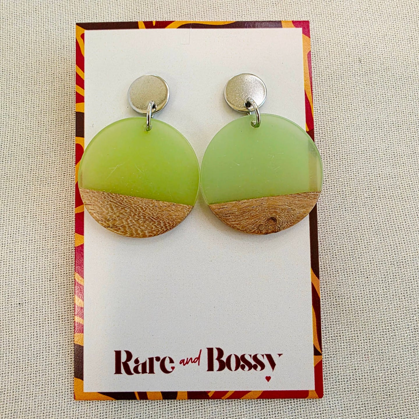 Light Aqua Green Circle Dangles