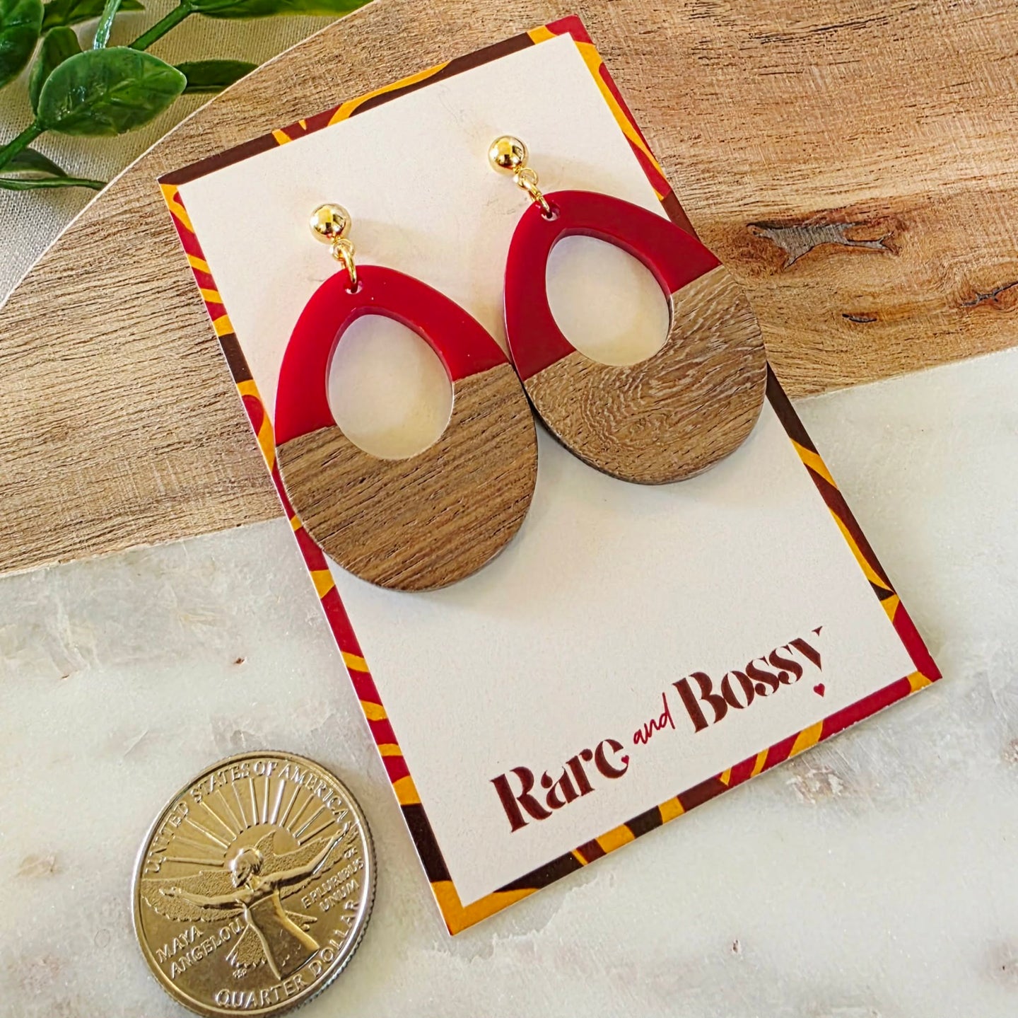 Red Open Teardrop Dangles (Dr. Amy)
