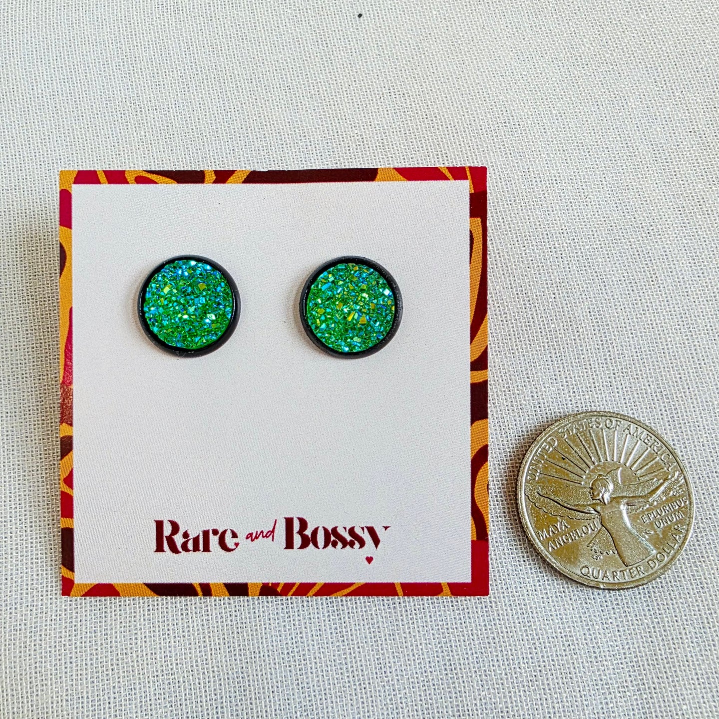 Green Druzy Studs (Dr. Amy)