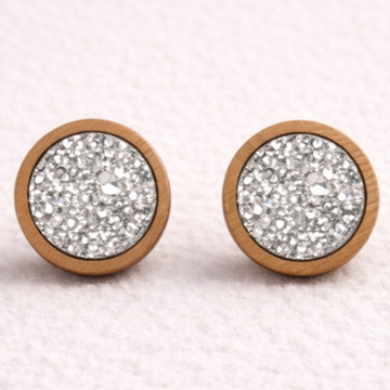 Silver Druzy Studs