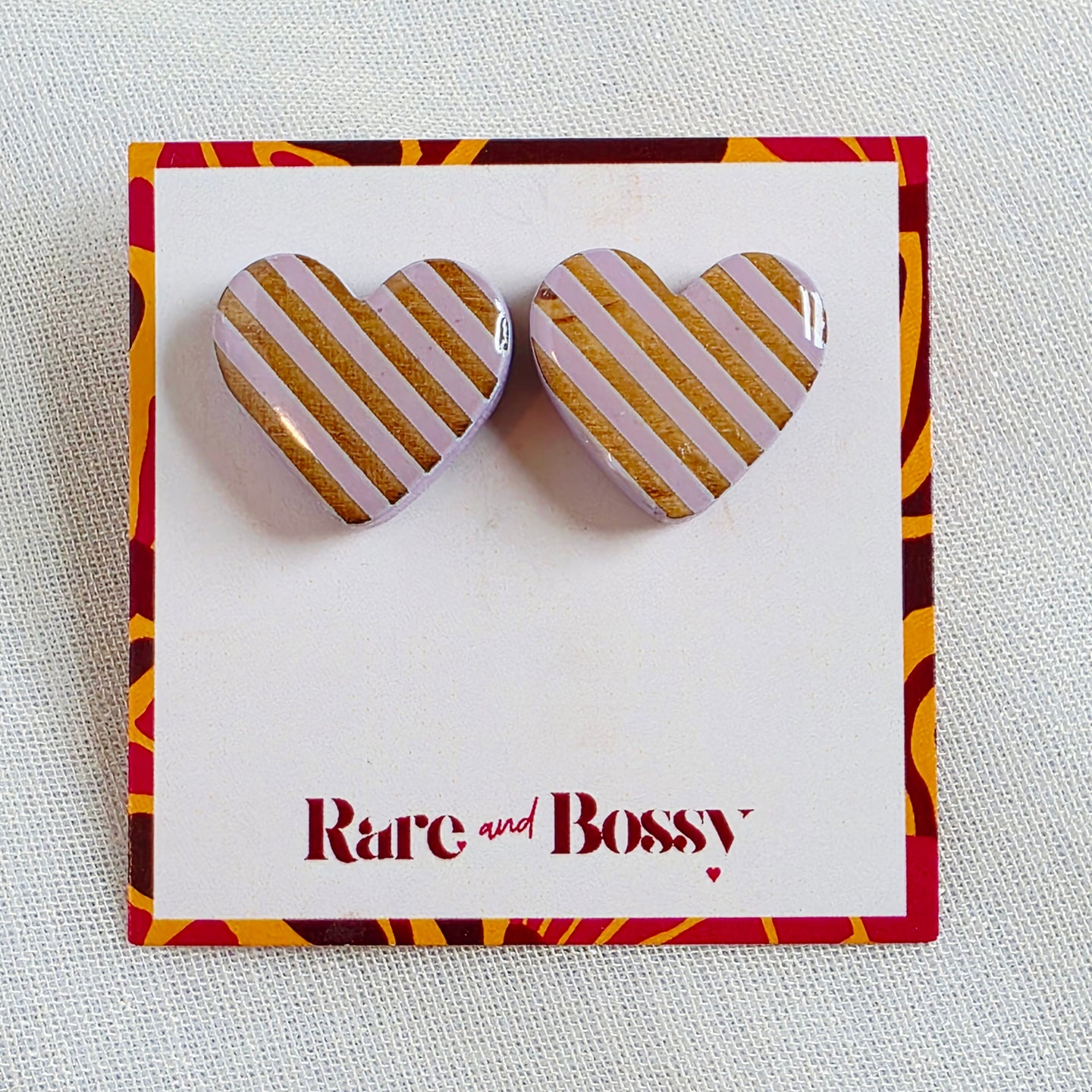 Purple Heart Studs
