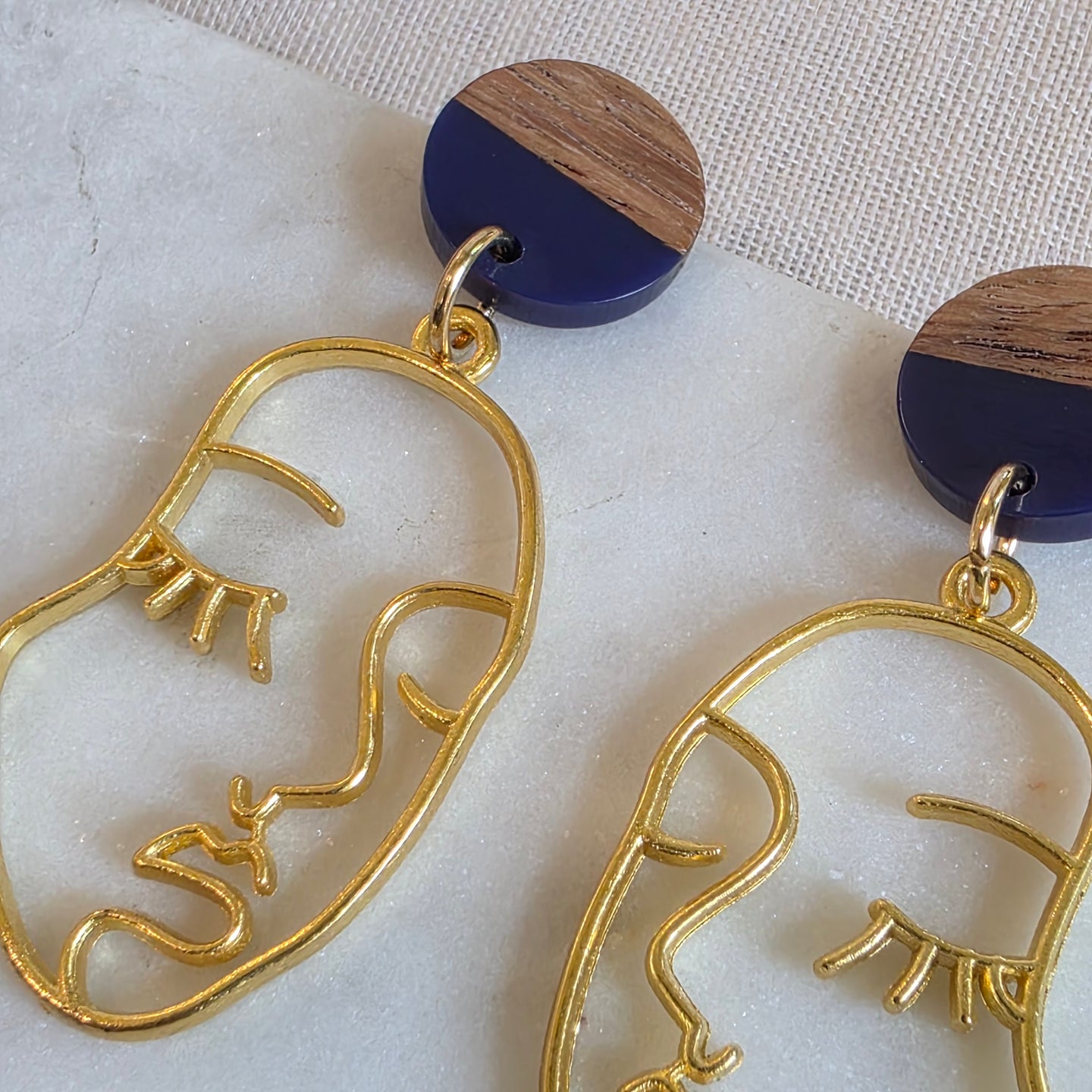 Blue Top Face Dangles