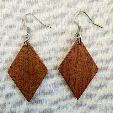 Wood Diamond Dangles