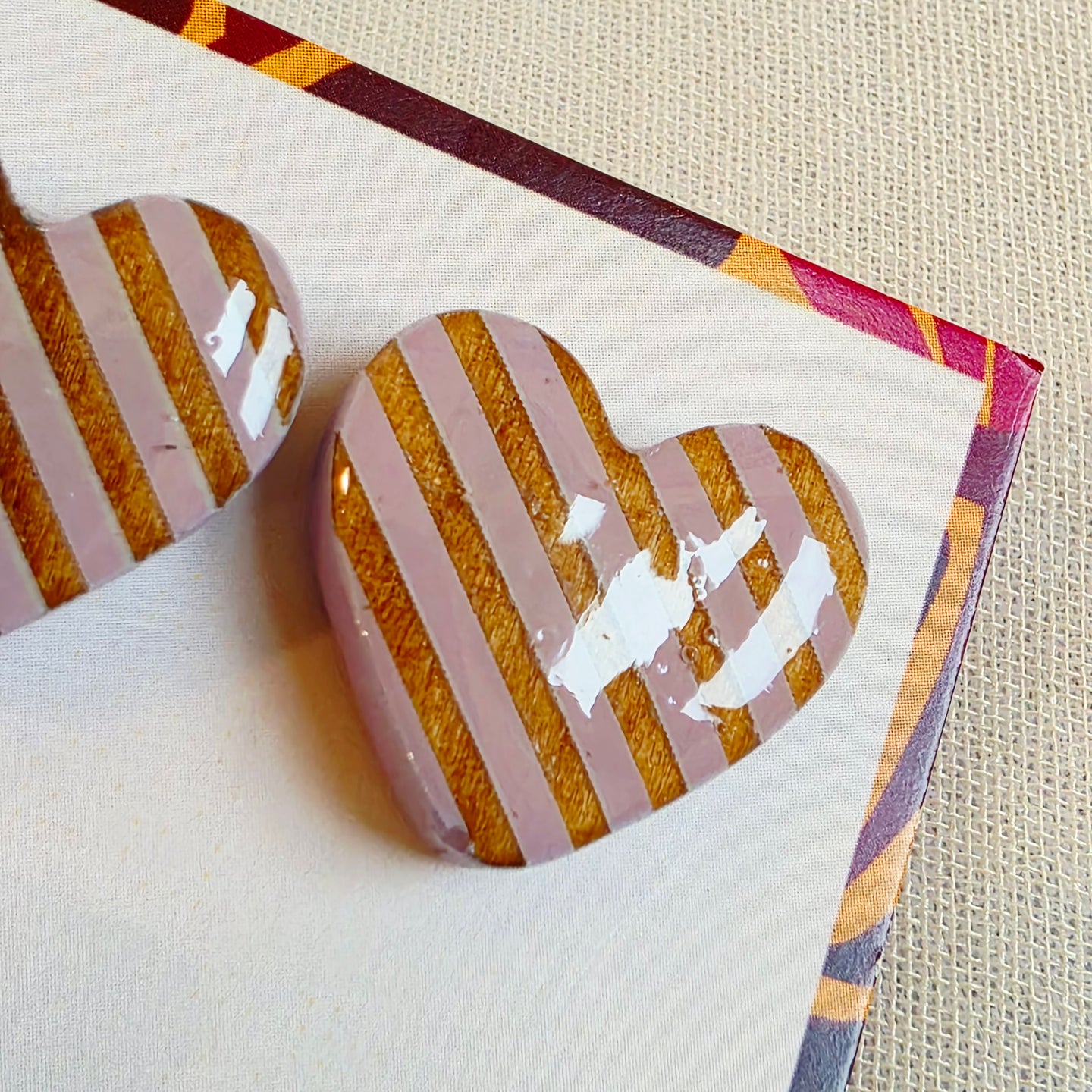 Purple Heart Studs