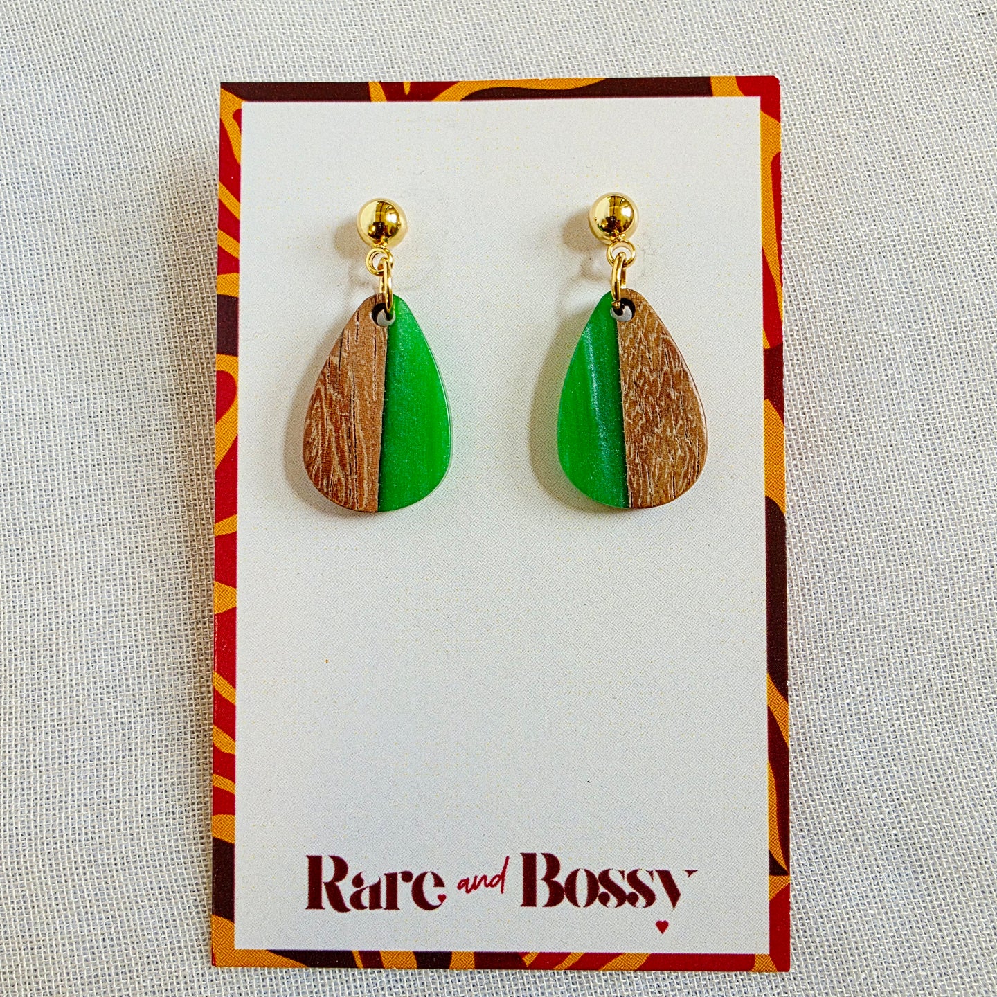 Green Mini Teardrop Dangles