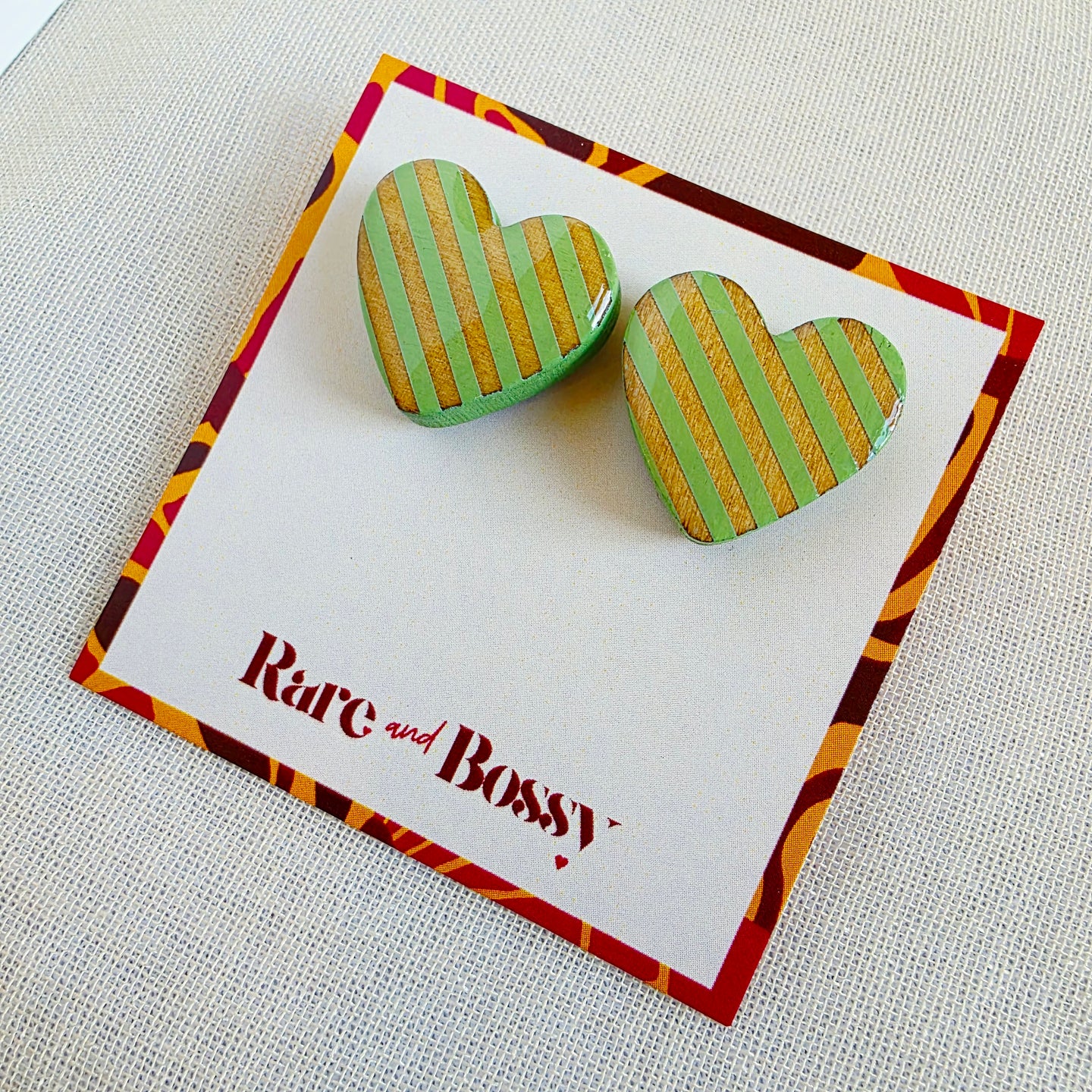 Green Heart Studs