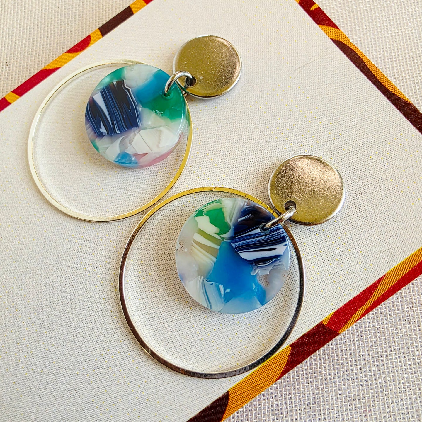 Dark Blue Layered Dangles