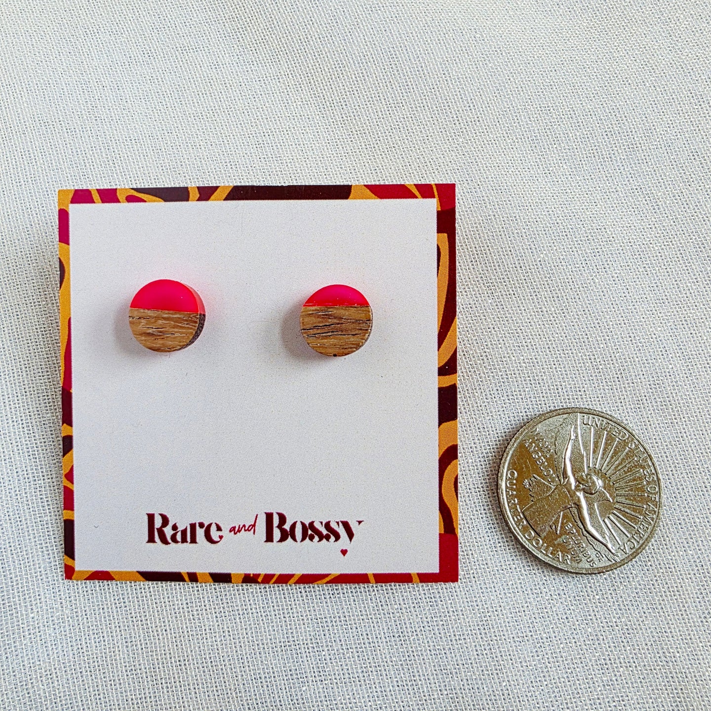 Hot Pink Circle Studs