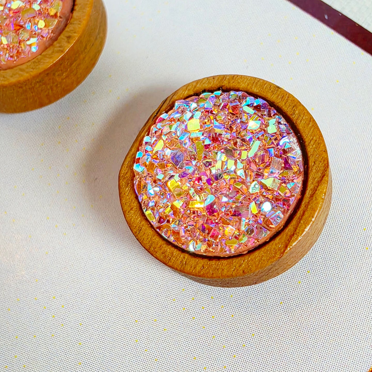 Blush Pink Druzy Studs