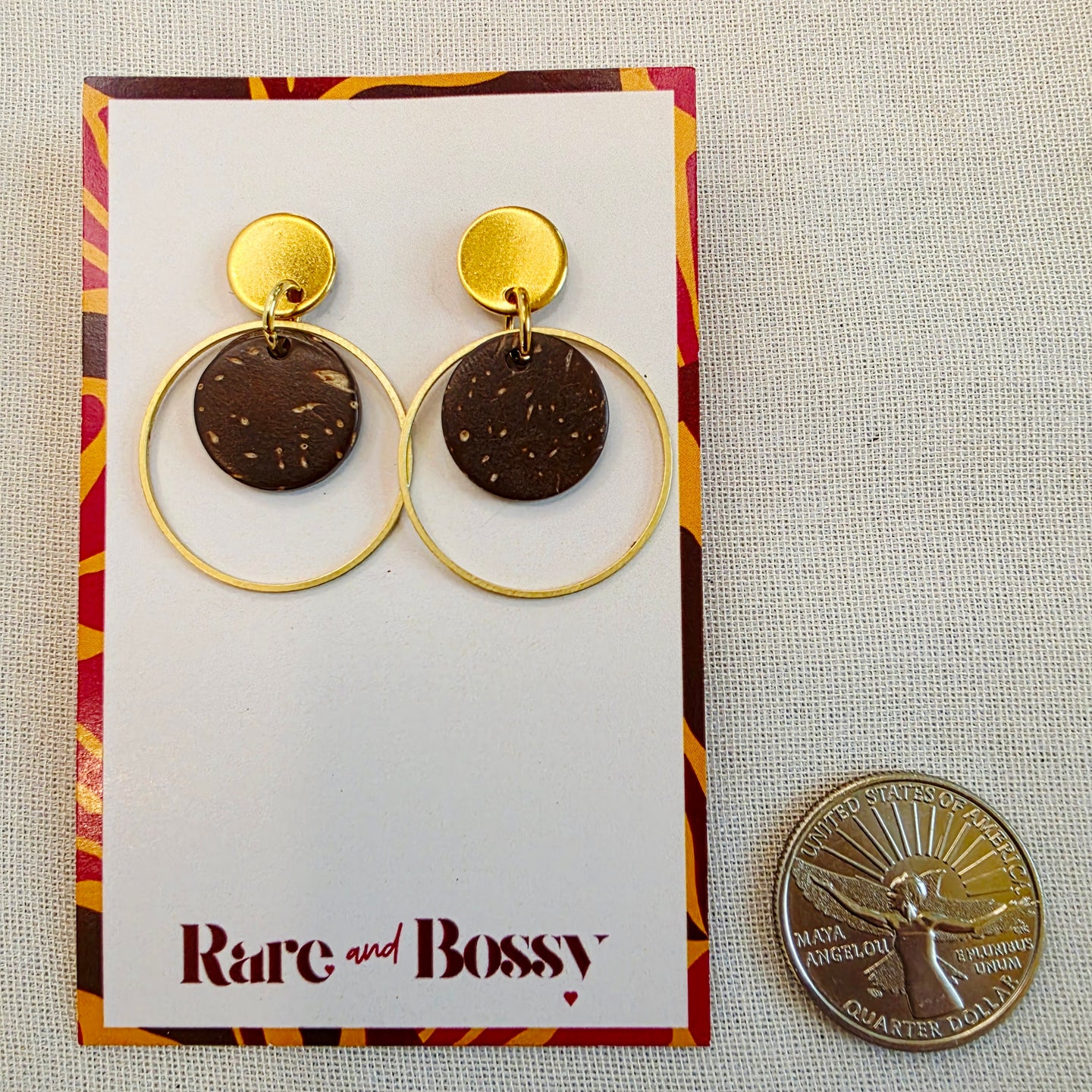 Coconut Wood Drop Dangles