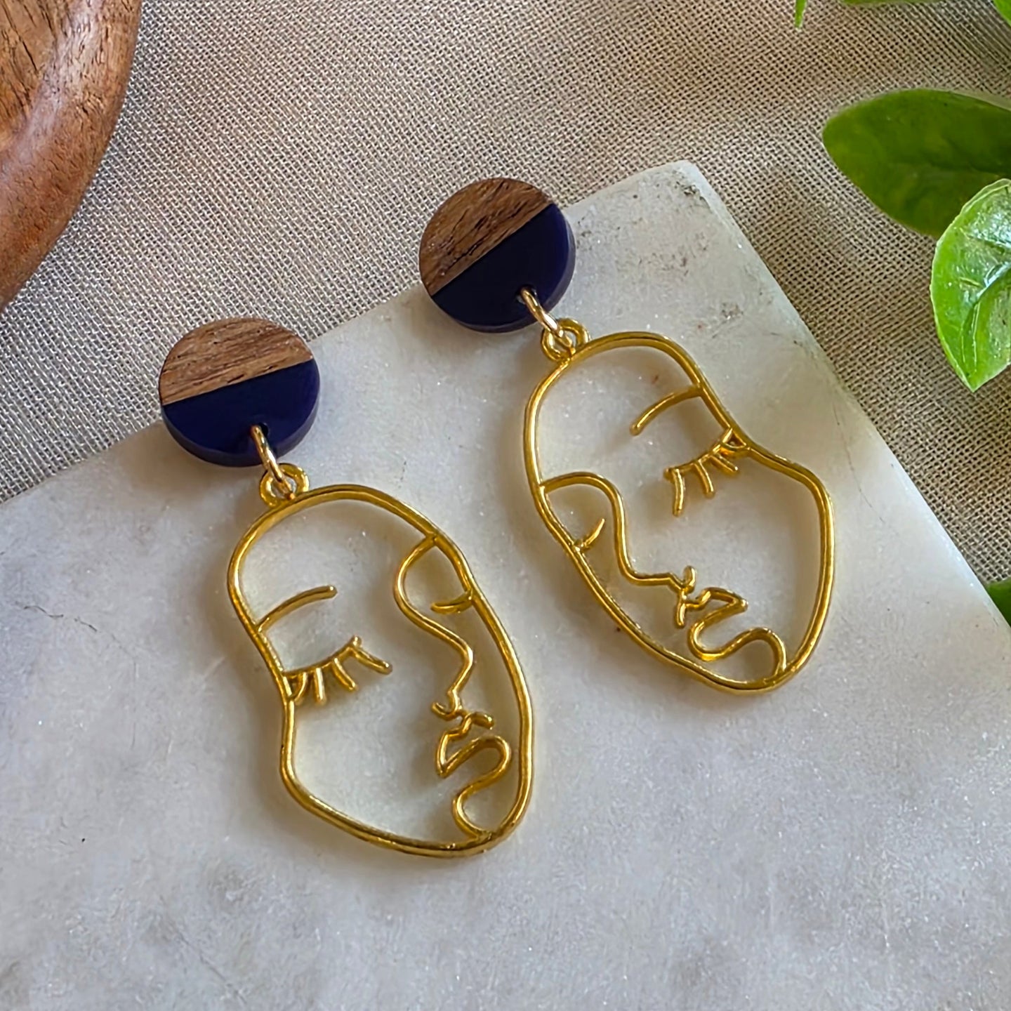 Blue Top Face Dangles