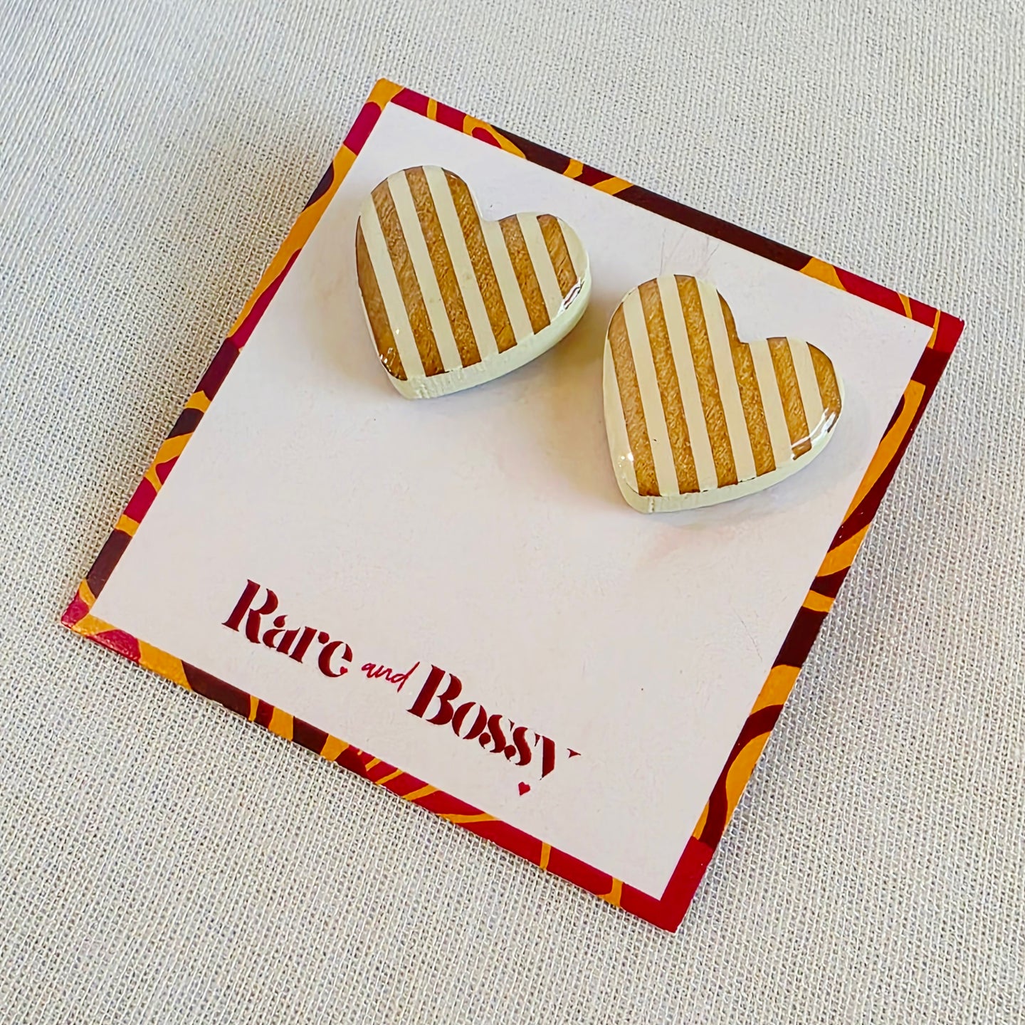 White Heart Studs