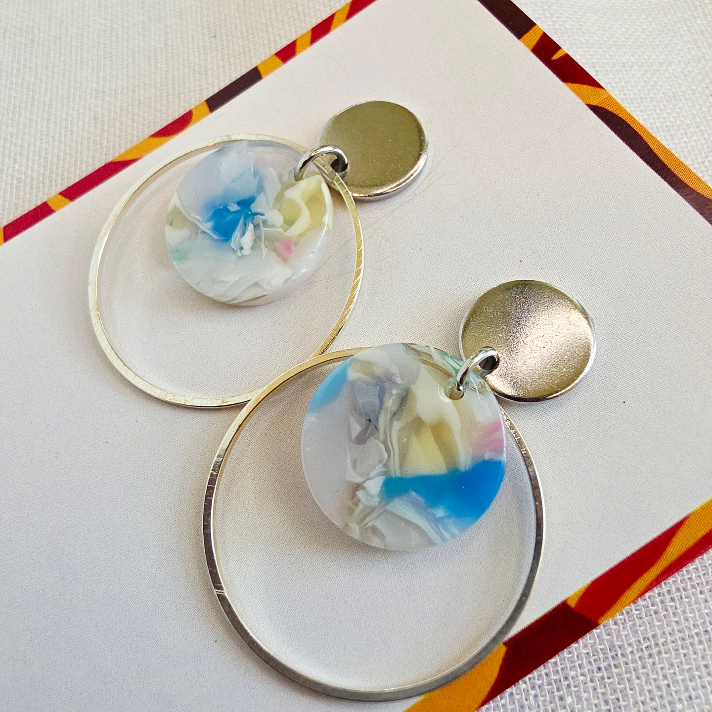 Light Blue Layered Dangles