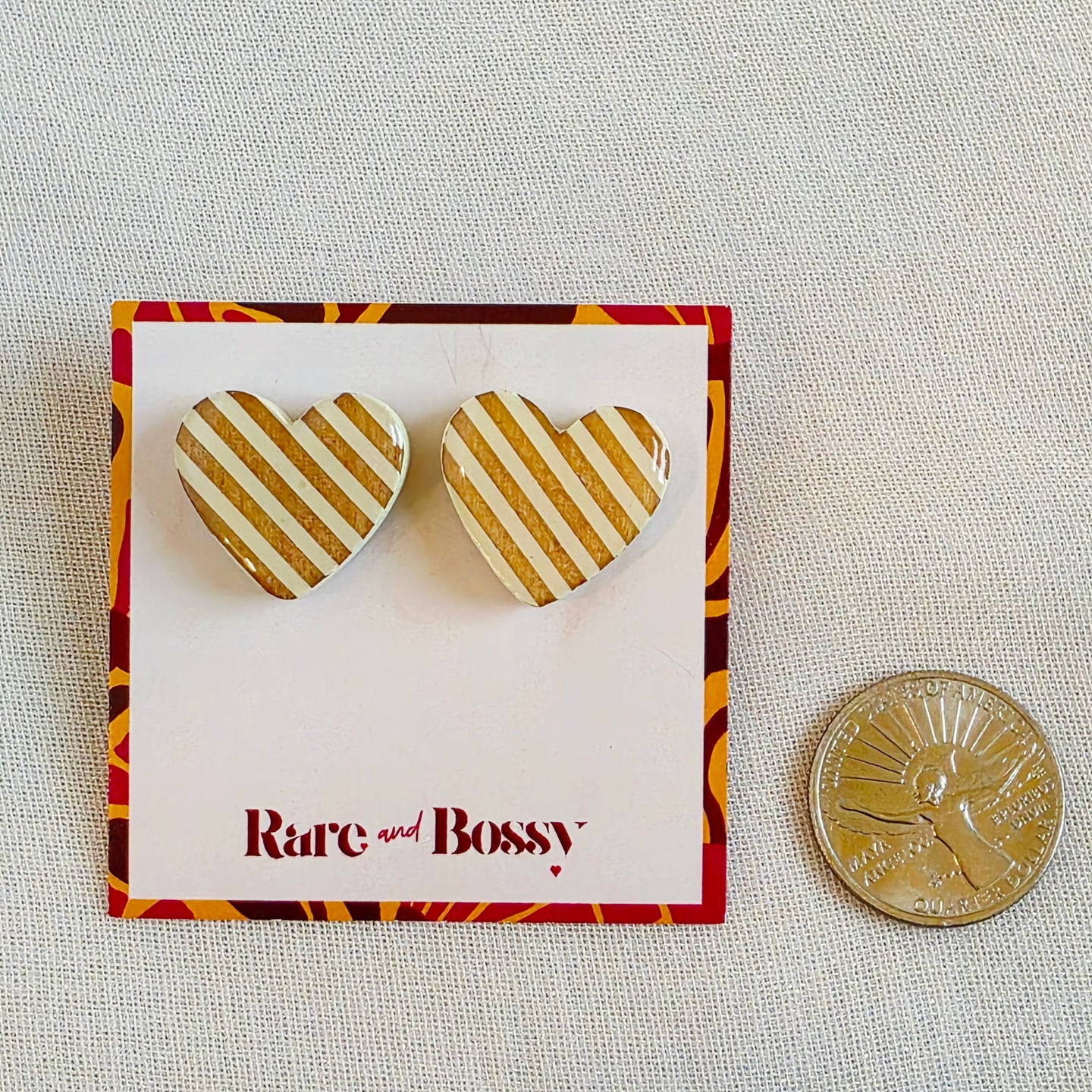 White Heart Studs