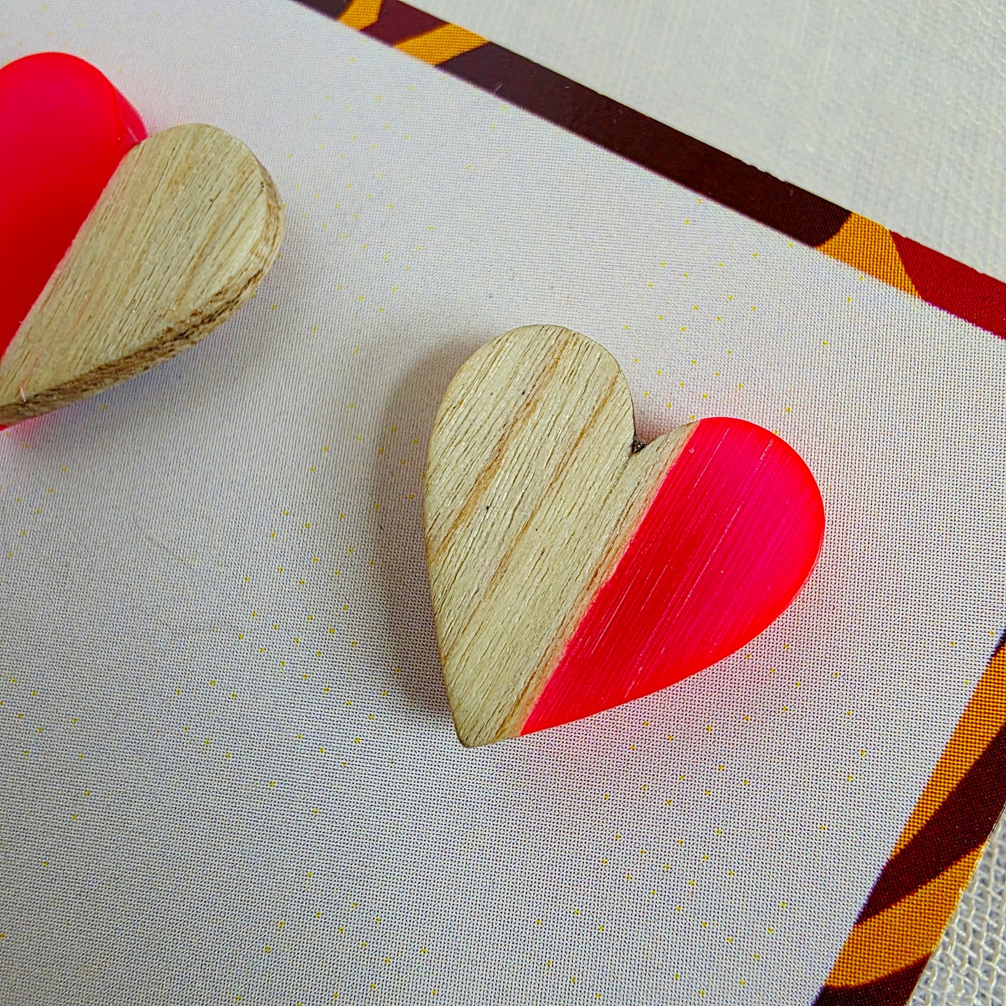 Hot Pink Heart Studs