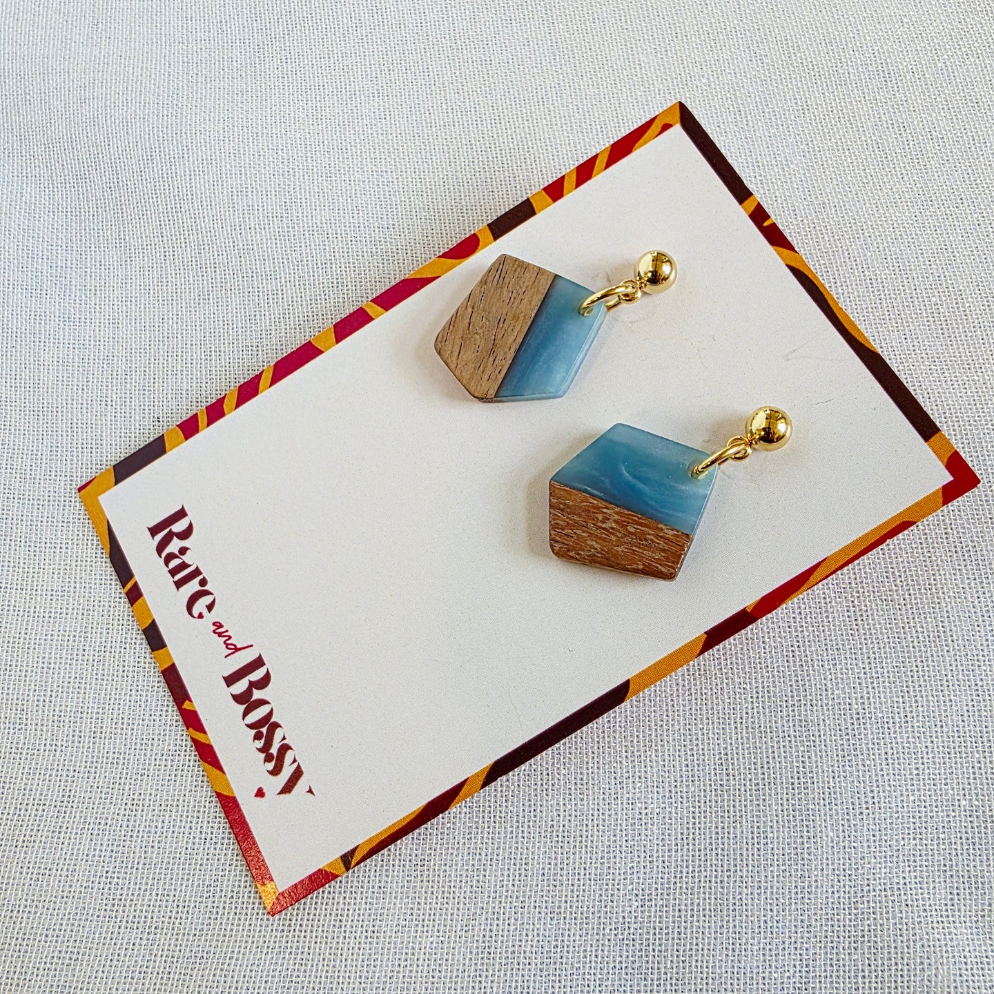Blue Mini Pentagon Dangles