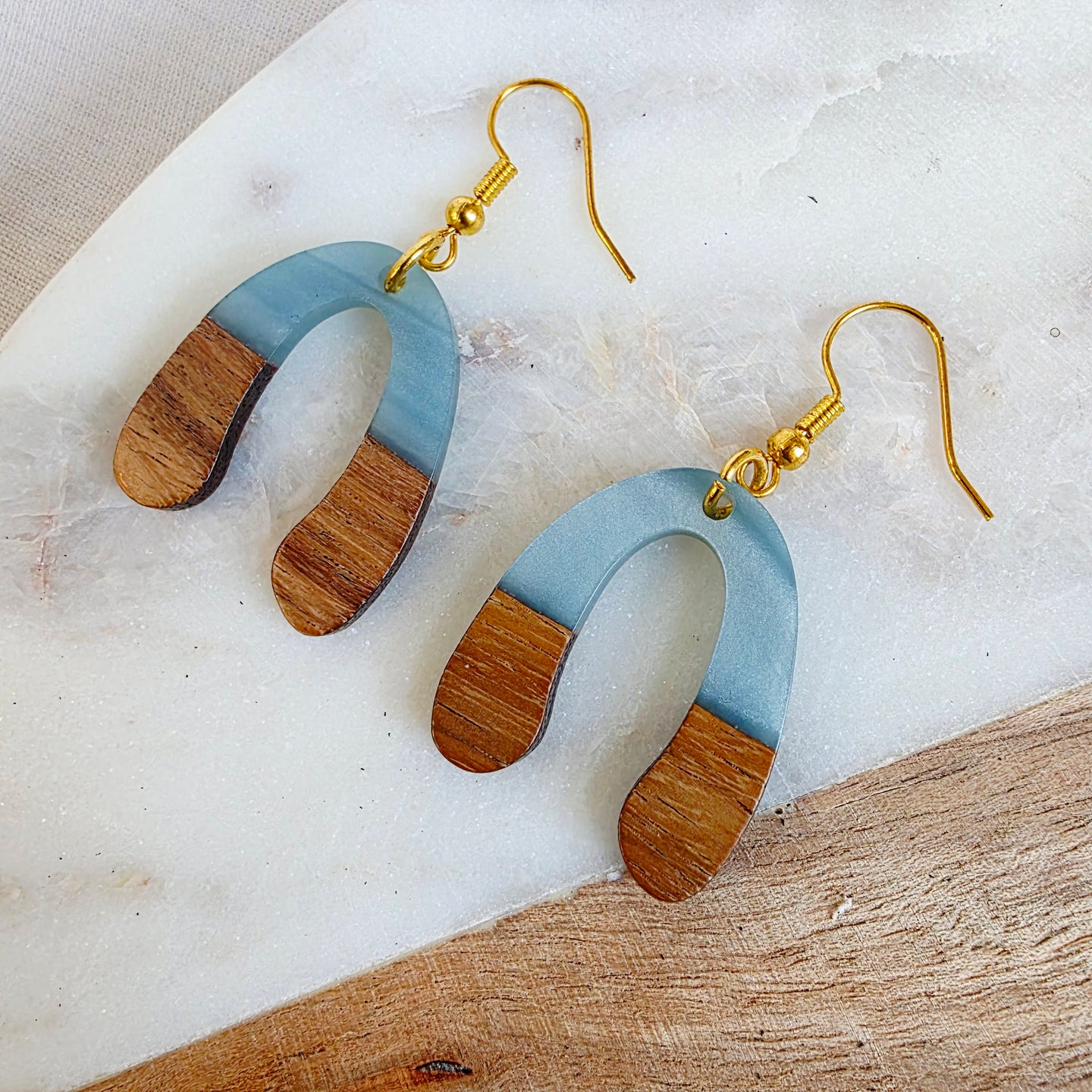Blue U-Shape Dangles