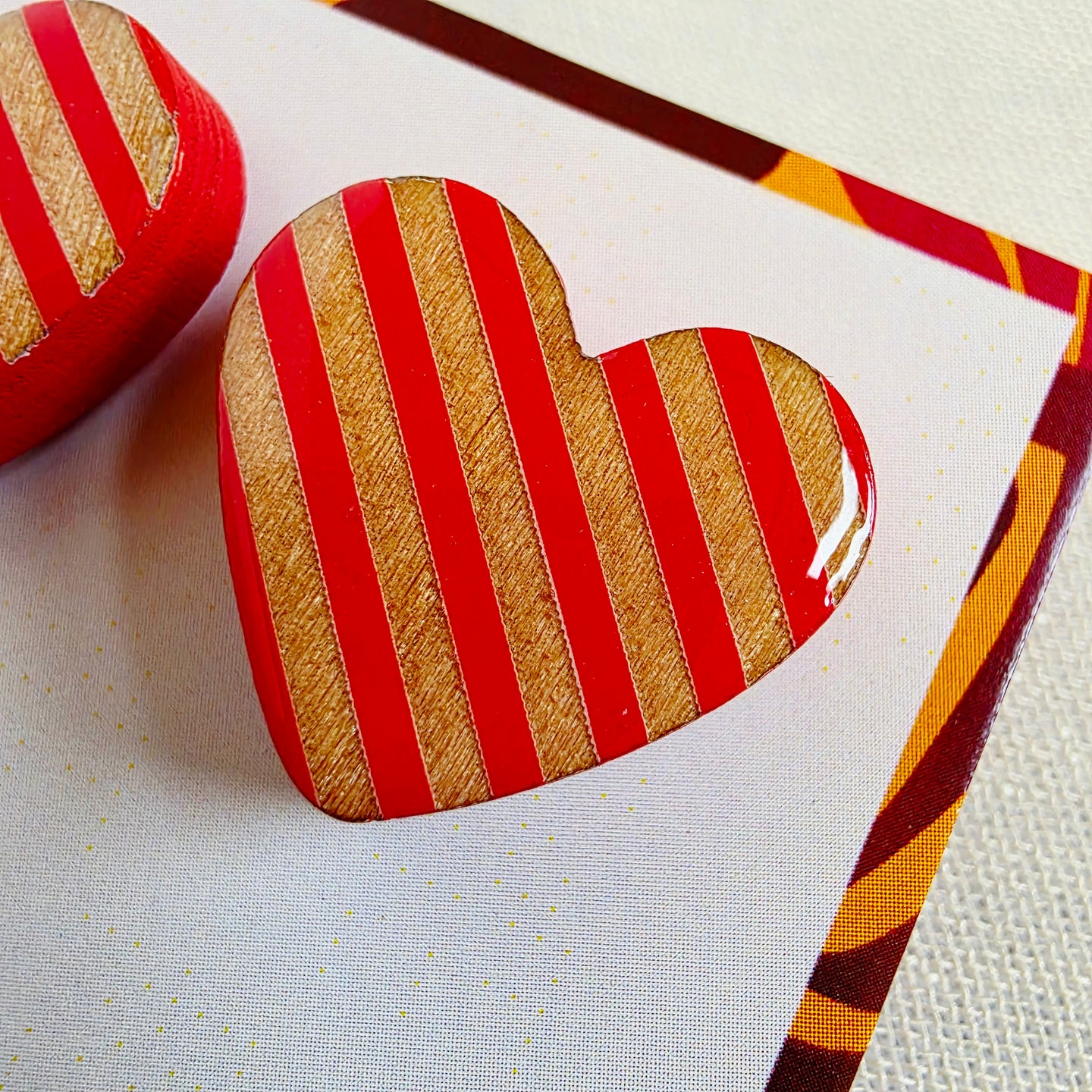 Red Heart Studs