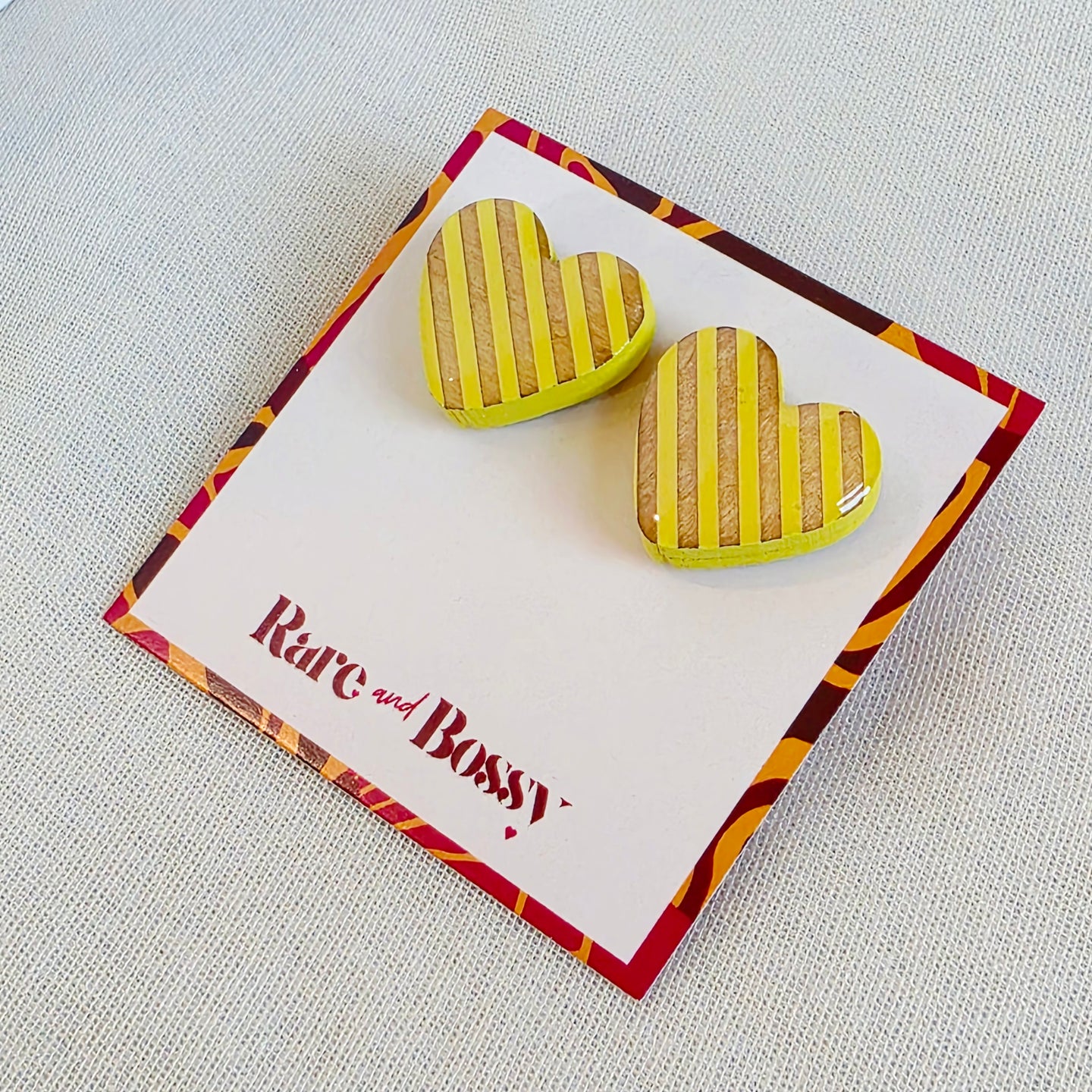 Yellow Heart Studs