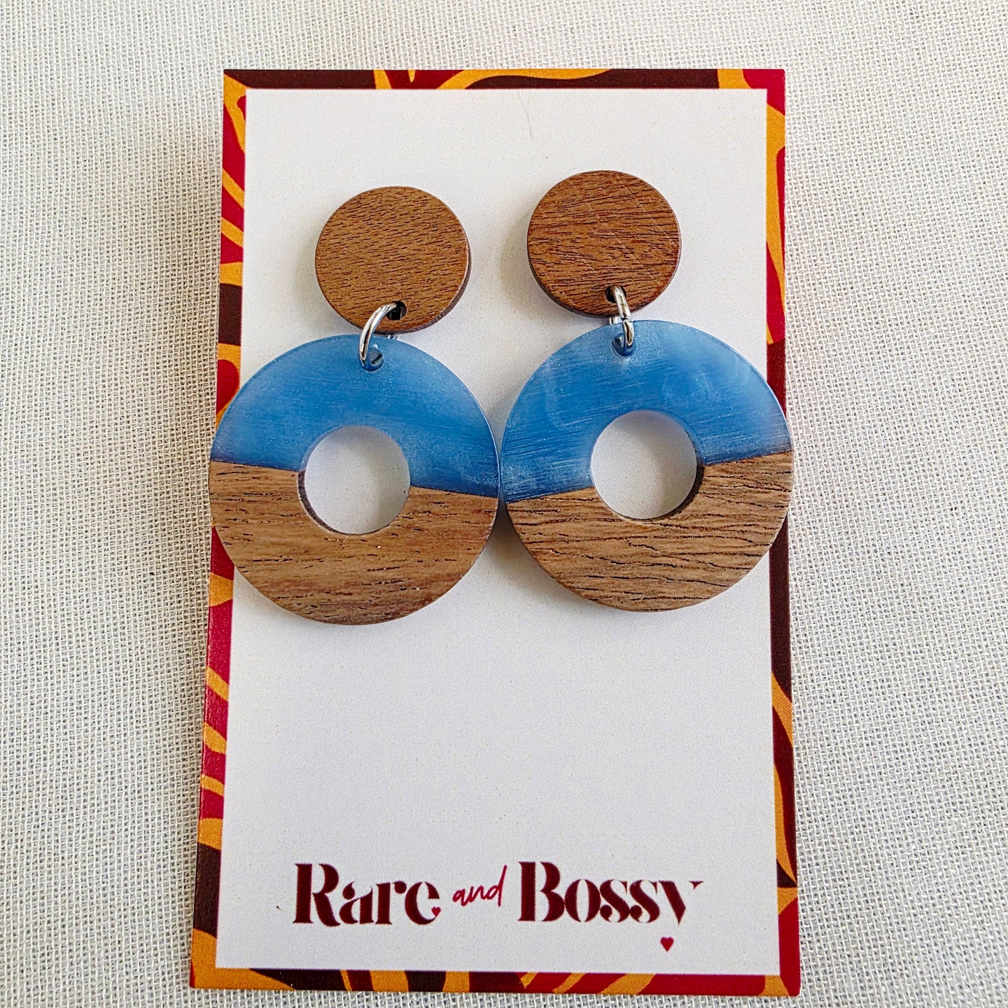 Blue Open Circle Dangles
