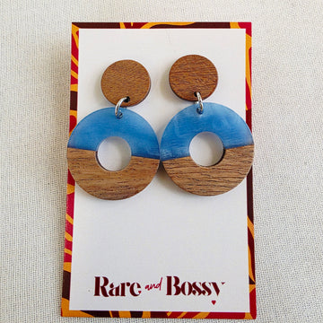 Blue Open Circle Dangles