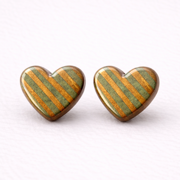Green Heart Studs