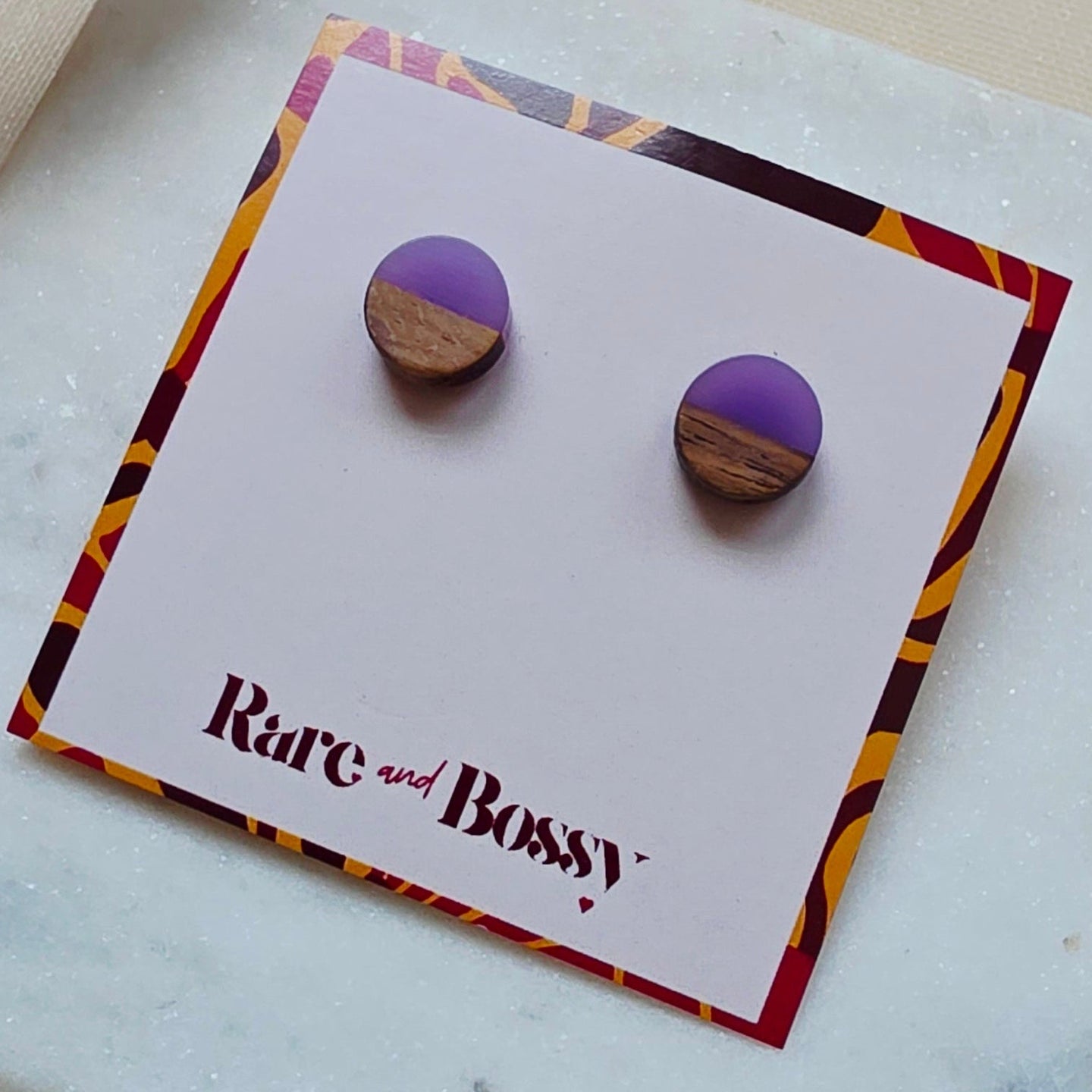 Purple Mini Circle Studs